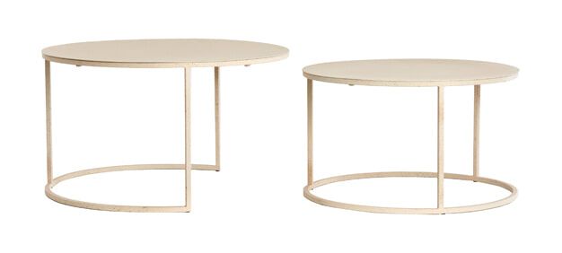 Light & Living Salontafel Sadar – Elegante set van 2 ronde tafels in zand/bruin