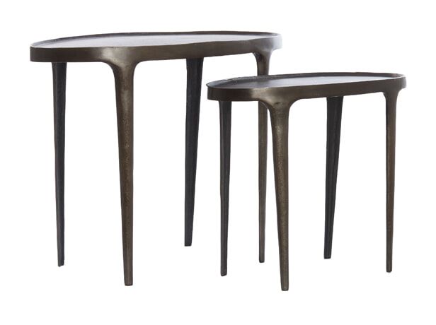 Light & Living Sidetable Arica – Set van 2 in Donkerbruin