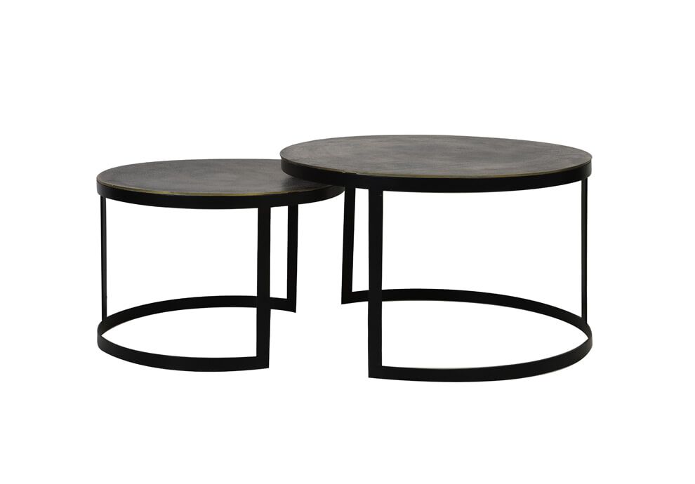 Light & Living Trelo Salontafel Set – Antiek Brons, Rond en Tijdloos Design