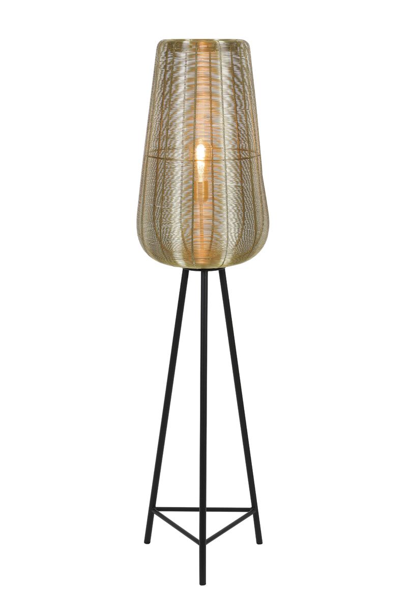 Light & Living Vloerlamp Adeta – Luxe verlichting in goud‑ en matzwart