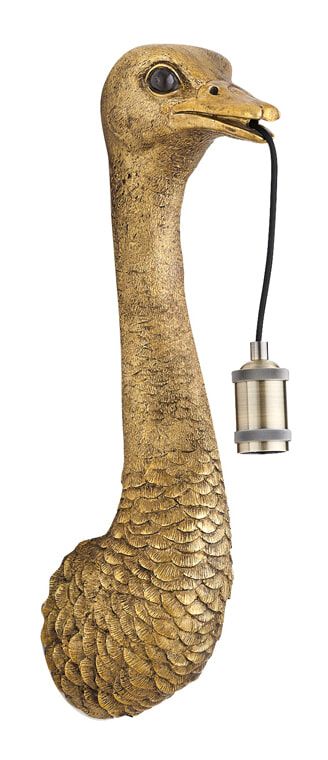 Light & Living Wandlamp Ostrich – Elegante antieke brons, 57,5 cm hoog