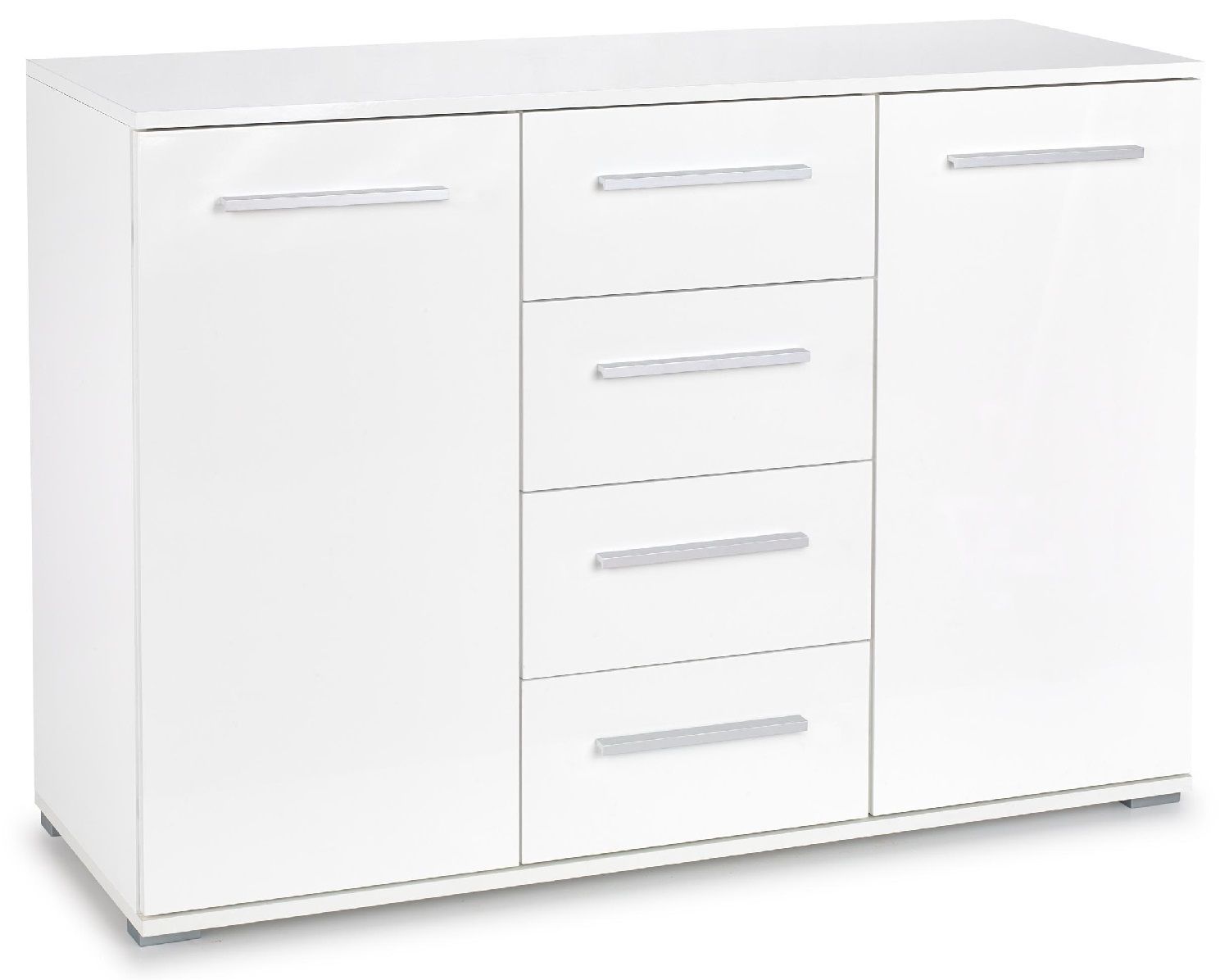 Lima Dressoir – Strak en Licht in Hoogglans Wit (116 cm)