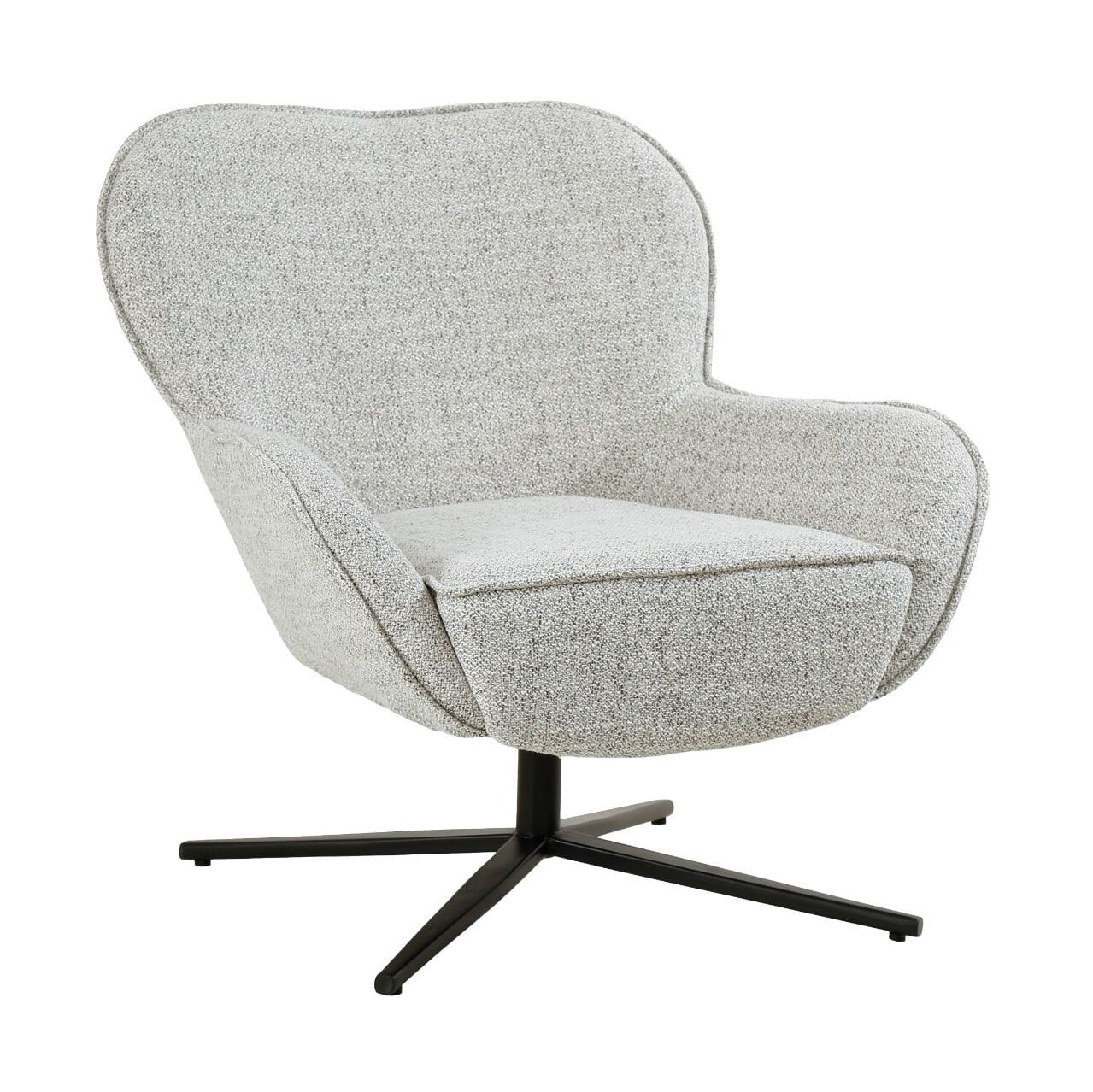 Livingfurn Draaifauteuil Sven – Comfortabel, stijlvol & 360° draaibaar in elegante Bisque