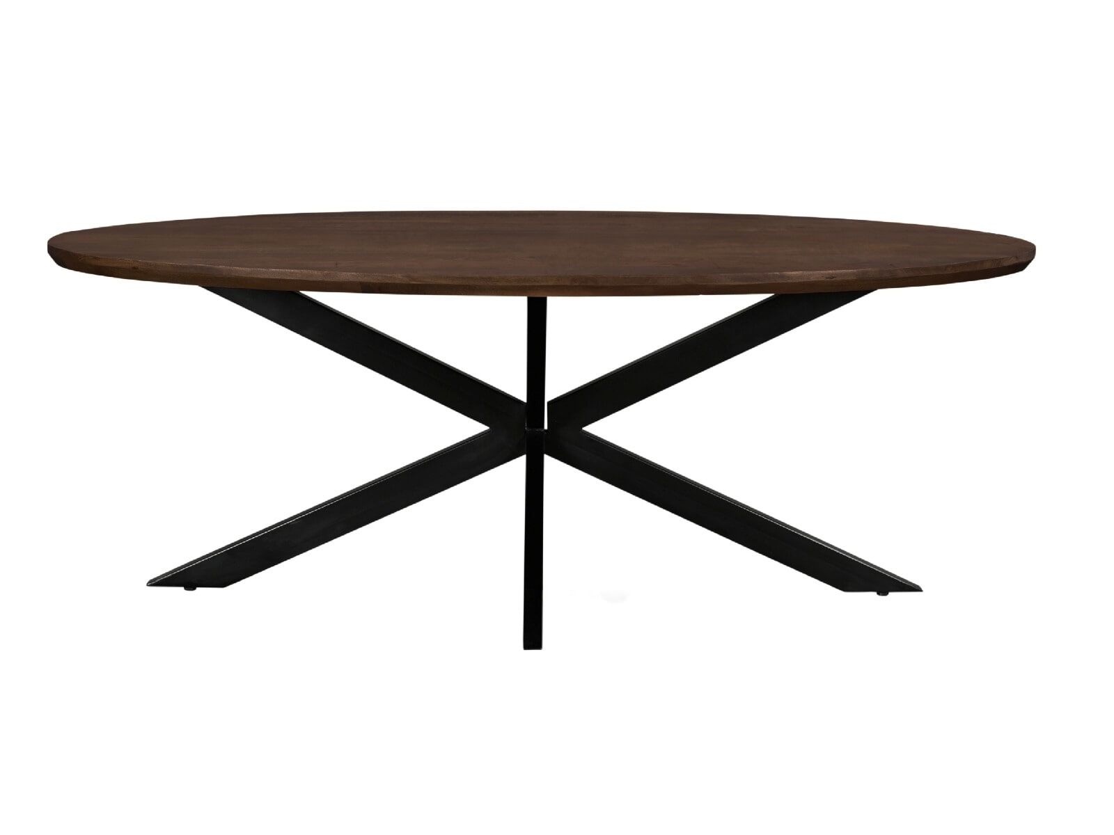 Livingfurn Ovale Eettafel Lifestyle – Warm mangohout, 210 × 110 cm