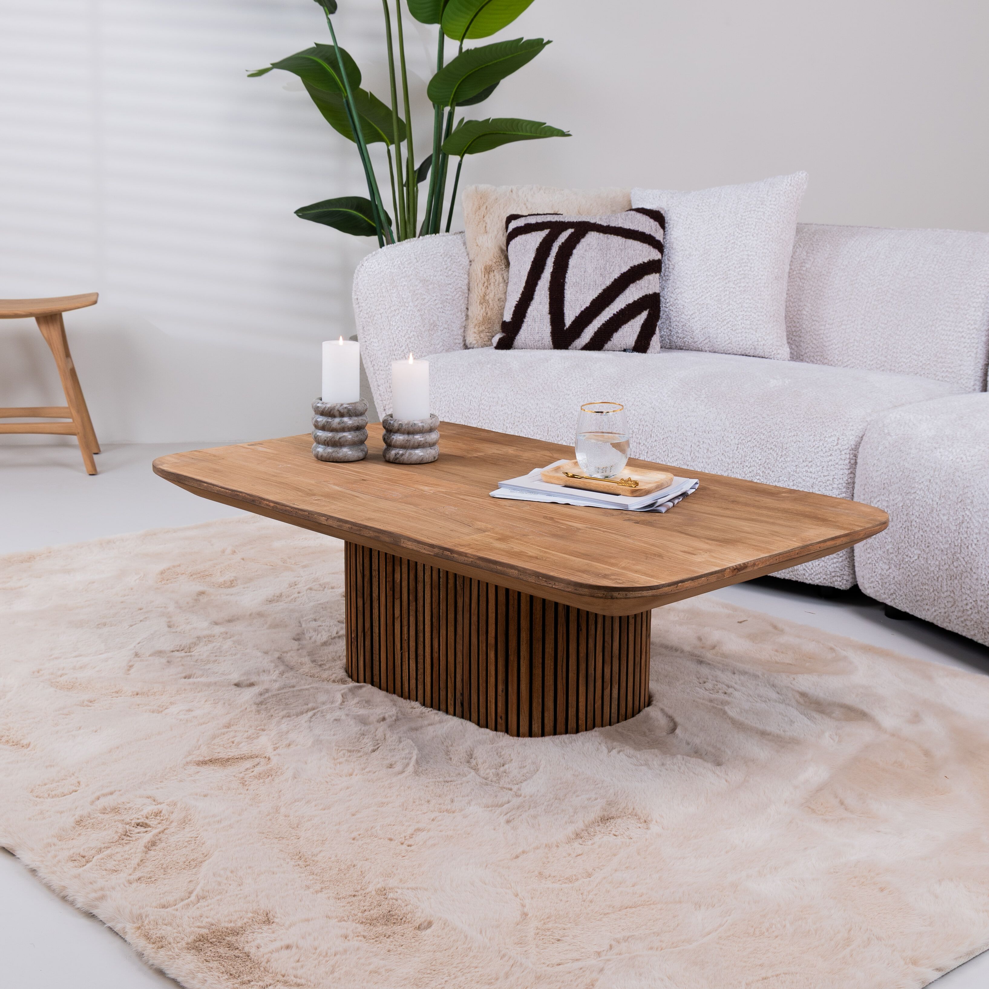 Livingfurn Salontafel Lausanne – Luxe Teakhouten Middenpunt voor de Moderne Woonkamer