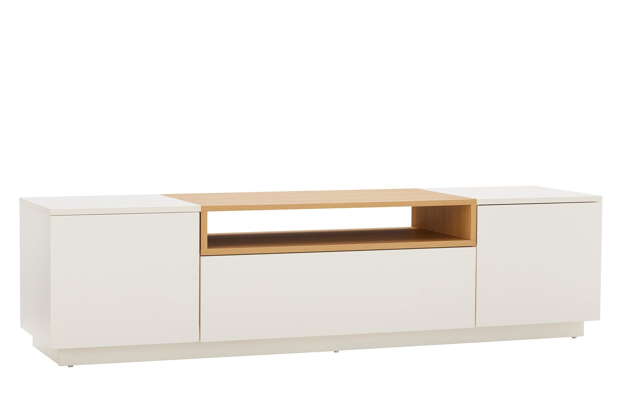 LOFT TV‑bord 160 cm – Strak wit, ruimtebesparend design
