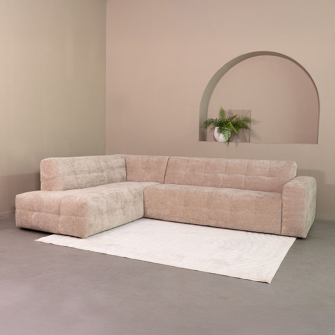 Lorenzo Hoekbank Links van LABEL51 – Italiaanse elegantie in Clay