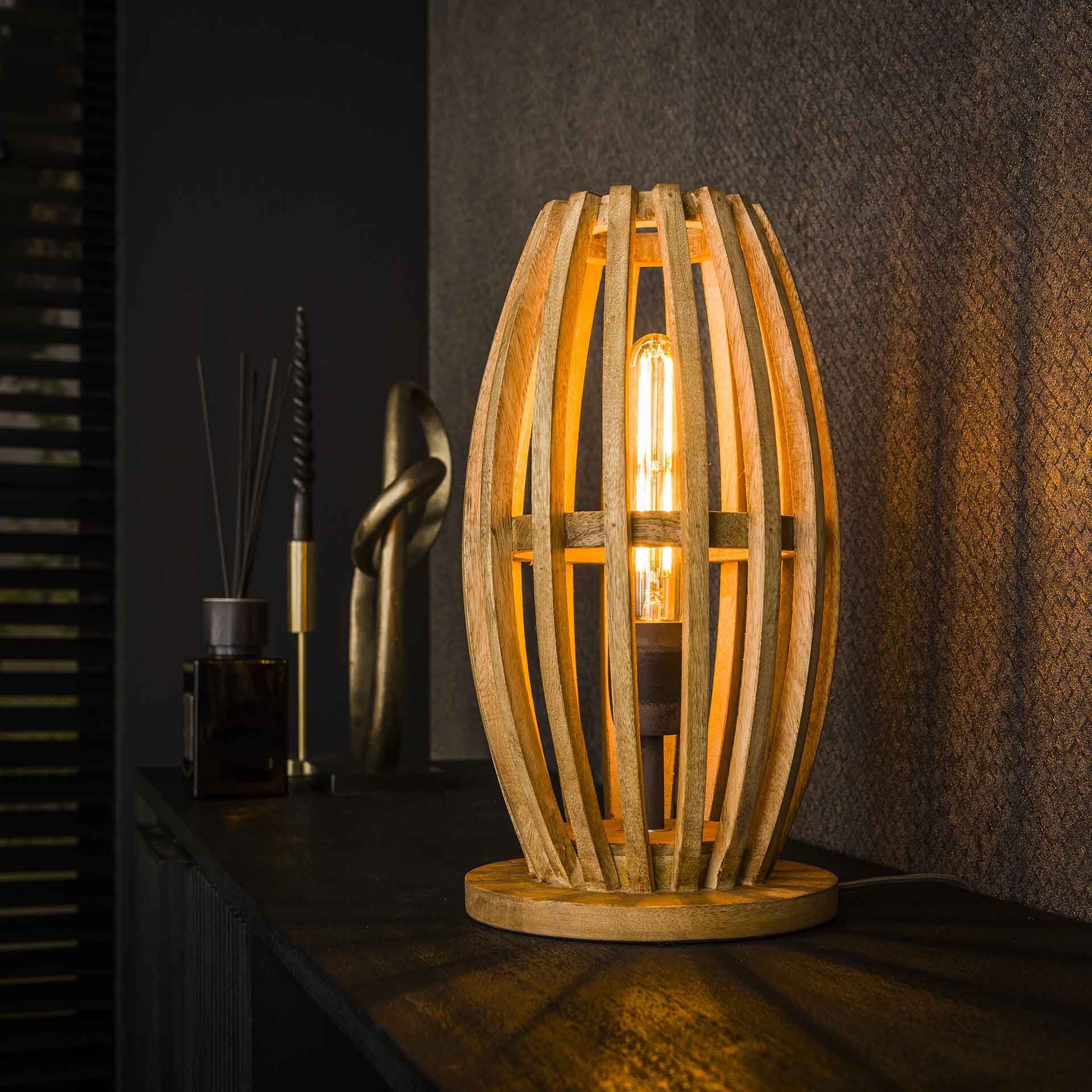Lori Tafellamp van LifestyleFurn – Natuurlijke Elegantie in Mangohout