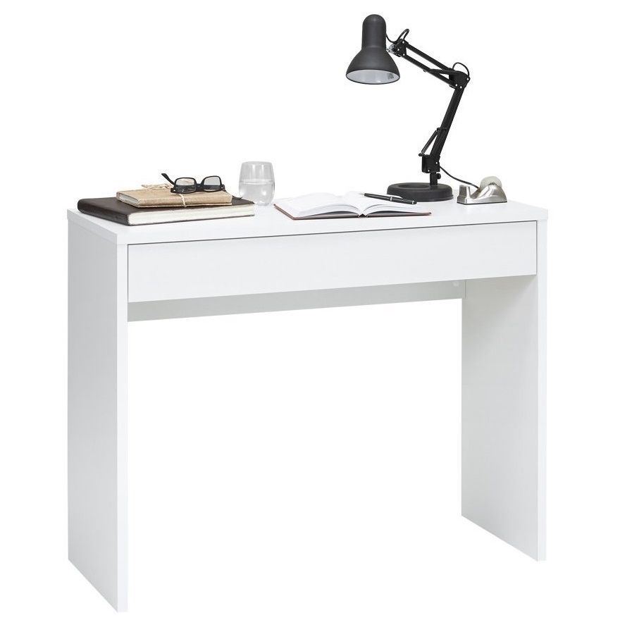 Lotus Kaptafel 100 cm – Strak wit sidetable voor slaapkamer, hal of thuiskantoor