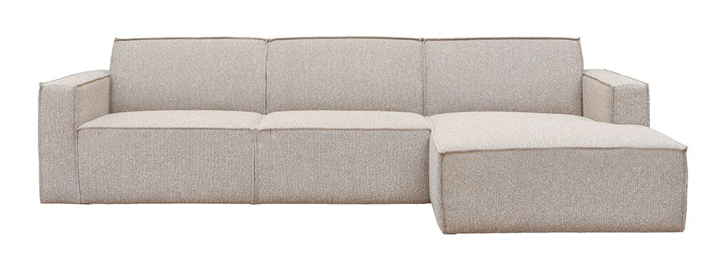 Loungebank Kay Rechts van LABEL51 – Luxe Bouclé in Naturel
