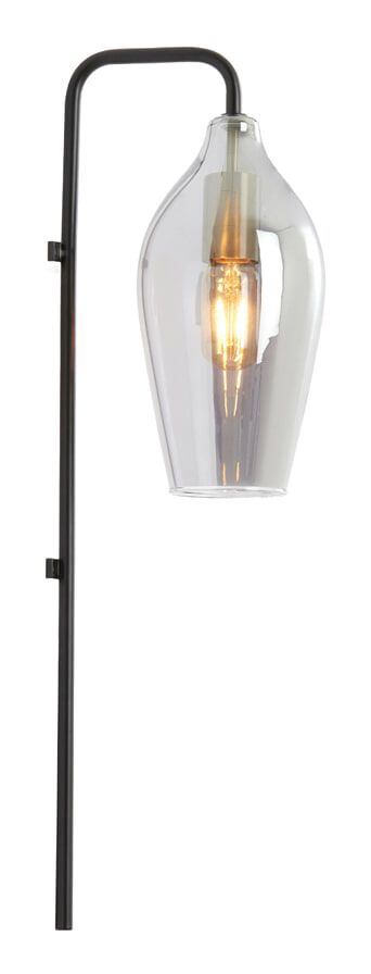 Lukaro Wandlamp – Moderne Elegantie in Smoke/Mat Zwart