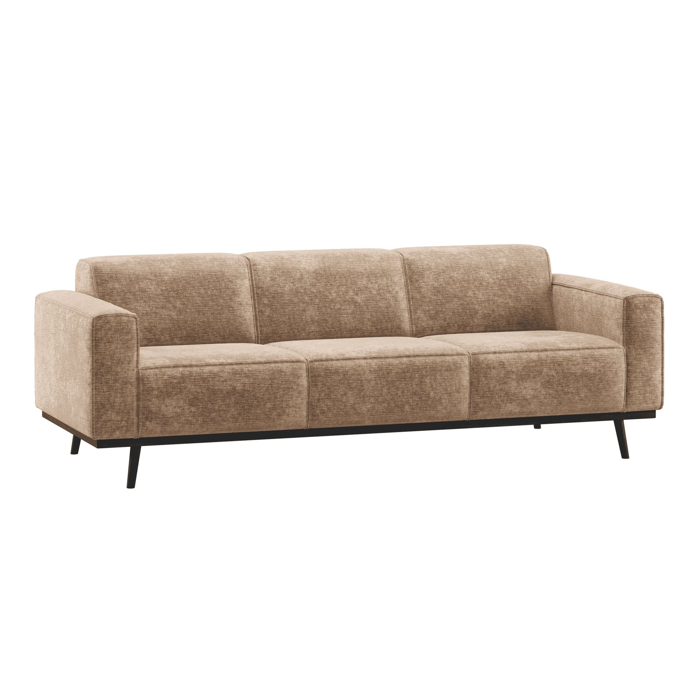 Luxueuze 3‑zits bank Statement Velvet Chenille in Taupe – WOOOD