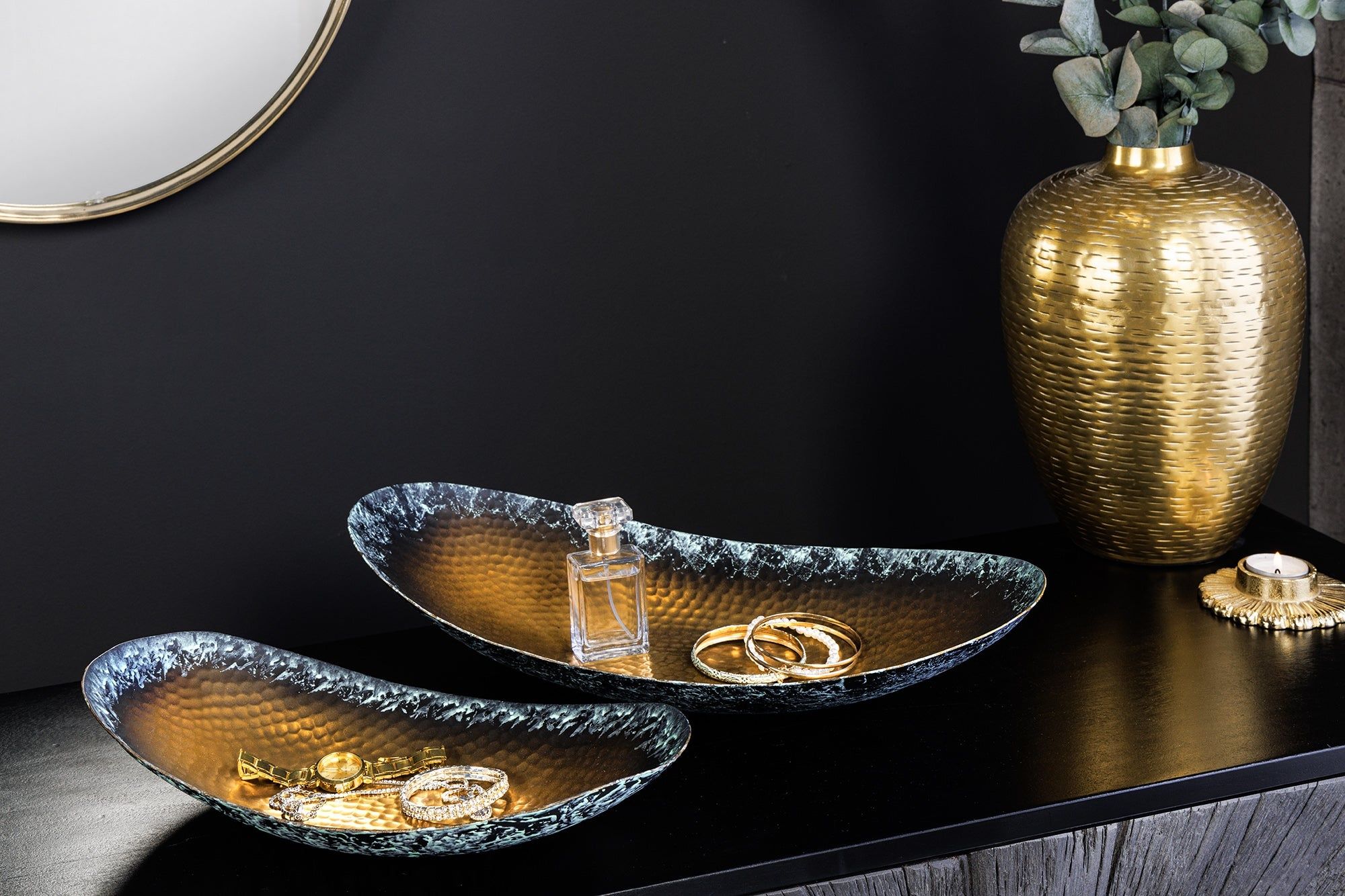Luxueuze Gouden Decor Schalen Set – 2‑Delige ORIENT 45 cm van Invicta Interior