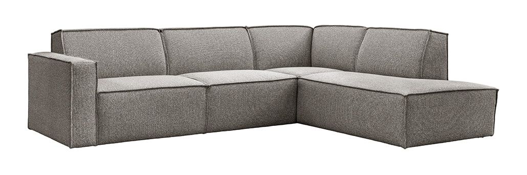 Luxueuze hoekbank Kay van LABEL51 – 283 cm, bouclé in Mushroom