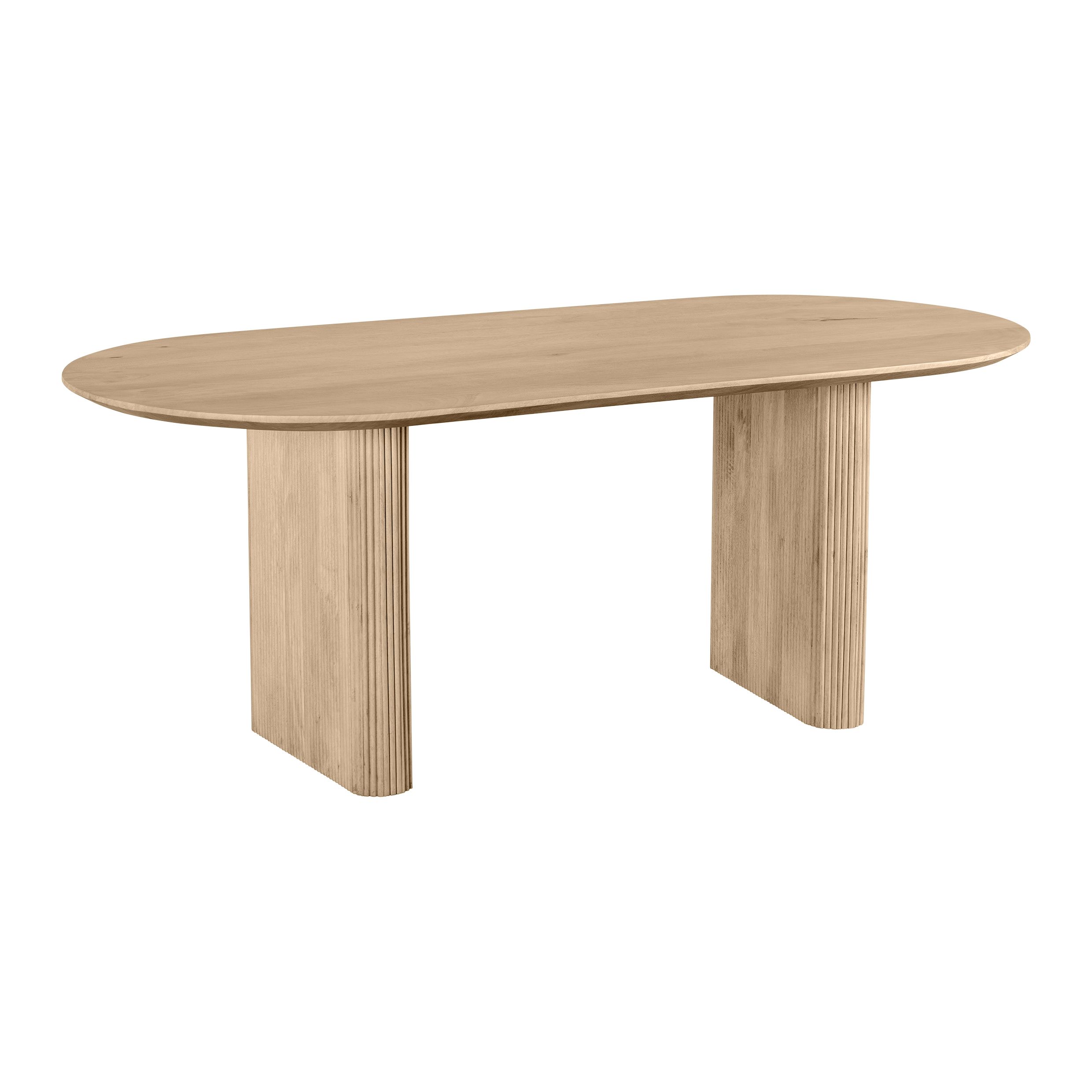 Lynn Ovale Eettafel – Warm, Duurzaam Mangohout voor de Moderne Japandi Eethoek