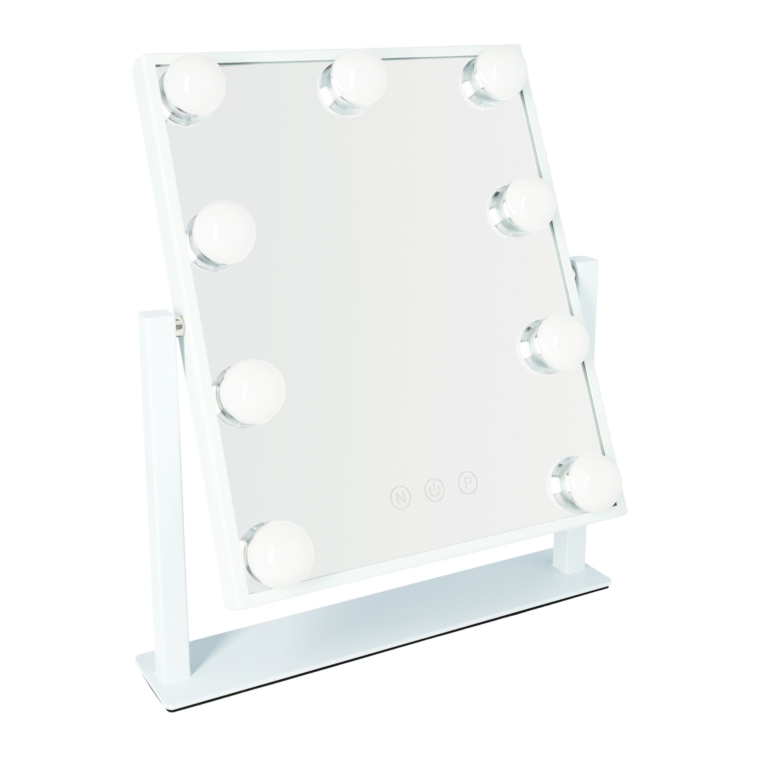 LYVION Make‑up Spiegel Wit met Dimbare LED – Luxe Hollywood Design