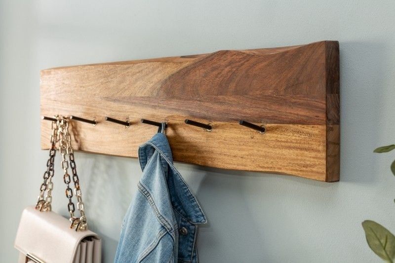 Mammut Kapstok 80 cm – Massief Sheesham hout voor een stijlvolle entree