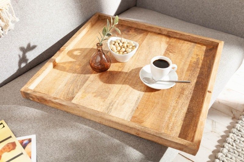 Mangohouten dienblad MAKASSAR – 50 cm serveerplank van Invicta Interior