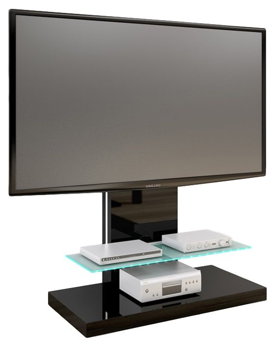 Marino Max tv‑meubel 134 cm – hoogglans zwart, strak design voor 32‑70 inch televisies