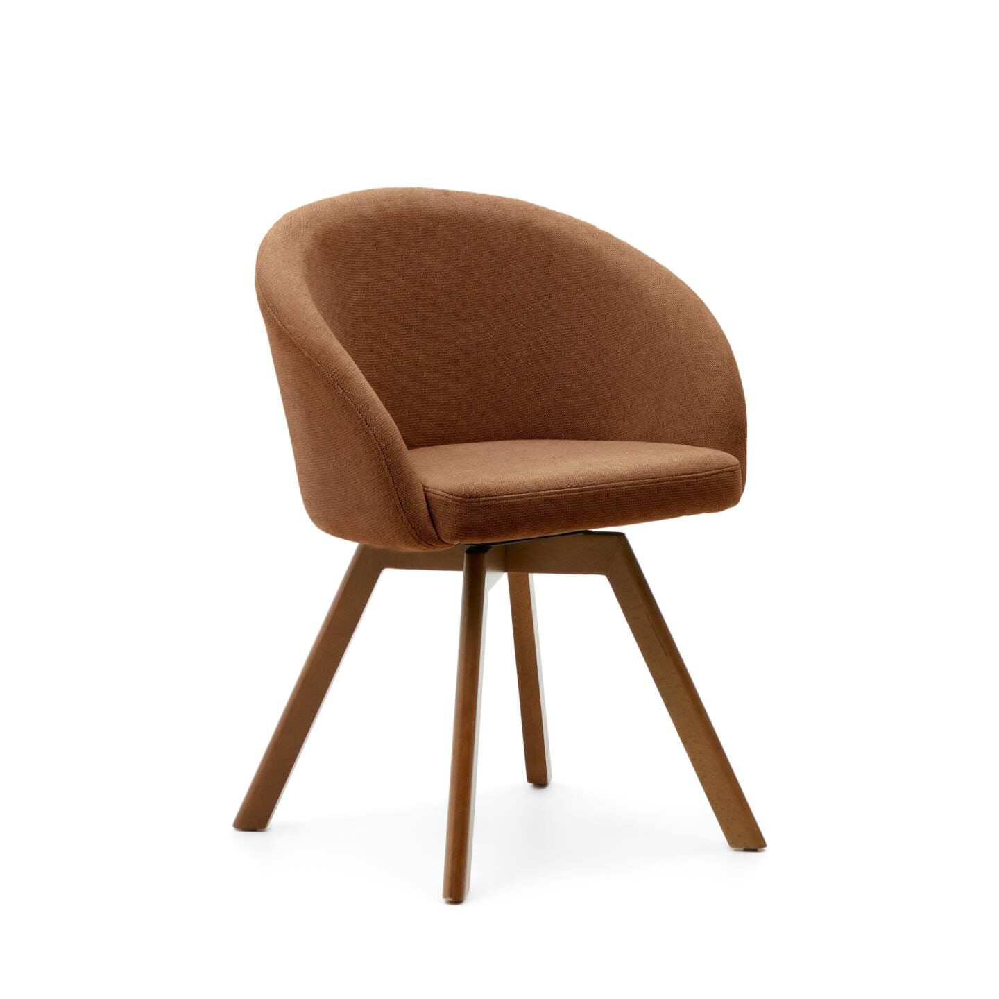 Marvin Draaibare Eetkamerstoel – Luxe Chenille in Warm Bruin