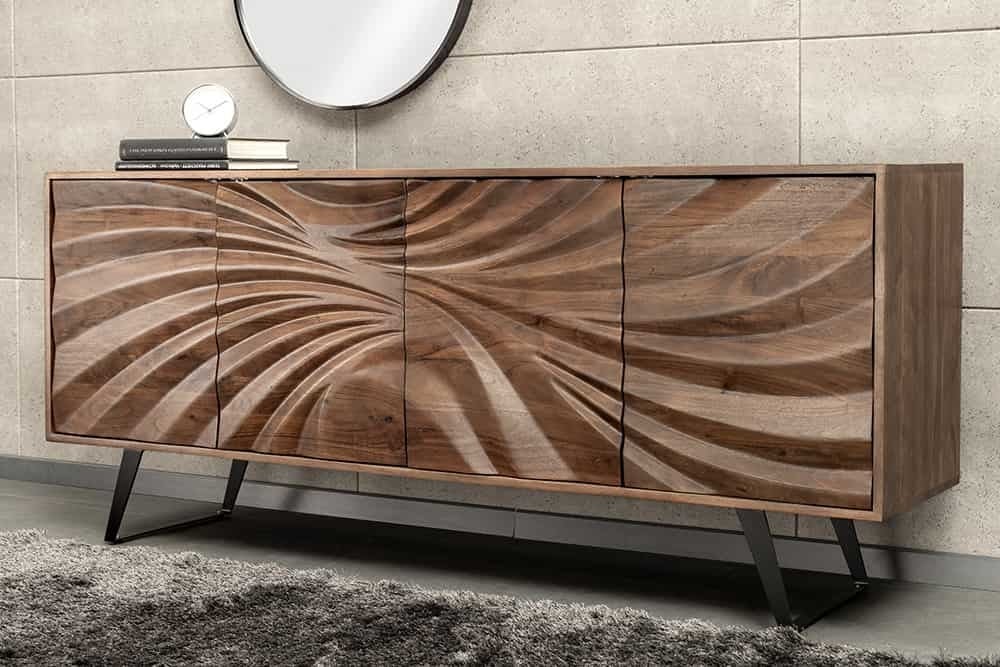Massief Acacia Dressoir Hurricane – 175 cm Designklassieker van Invicta Interior
