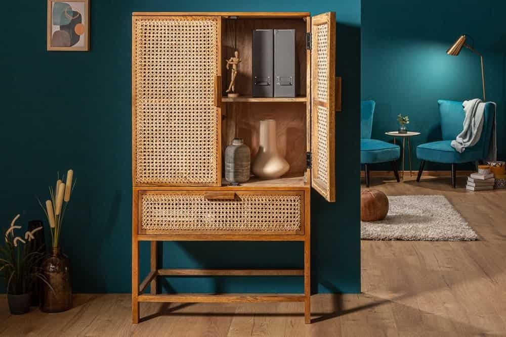 Massief Dressoir Bamboo Lounge 140 cm – Elegant Mangohout en Bamboe van Invicta Interior