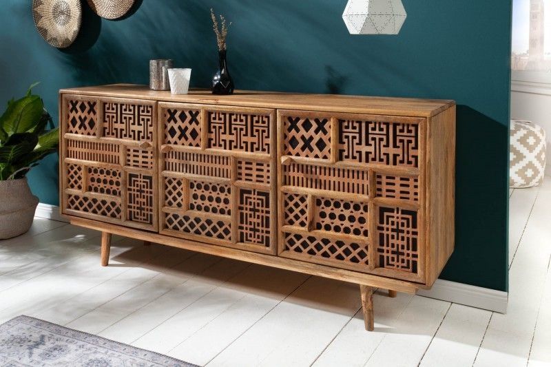 Massief Mangohouten Dressoir Marrakesch – Boho Chic van Invicta Interior