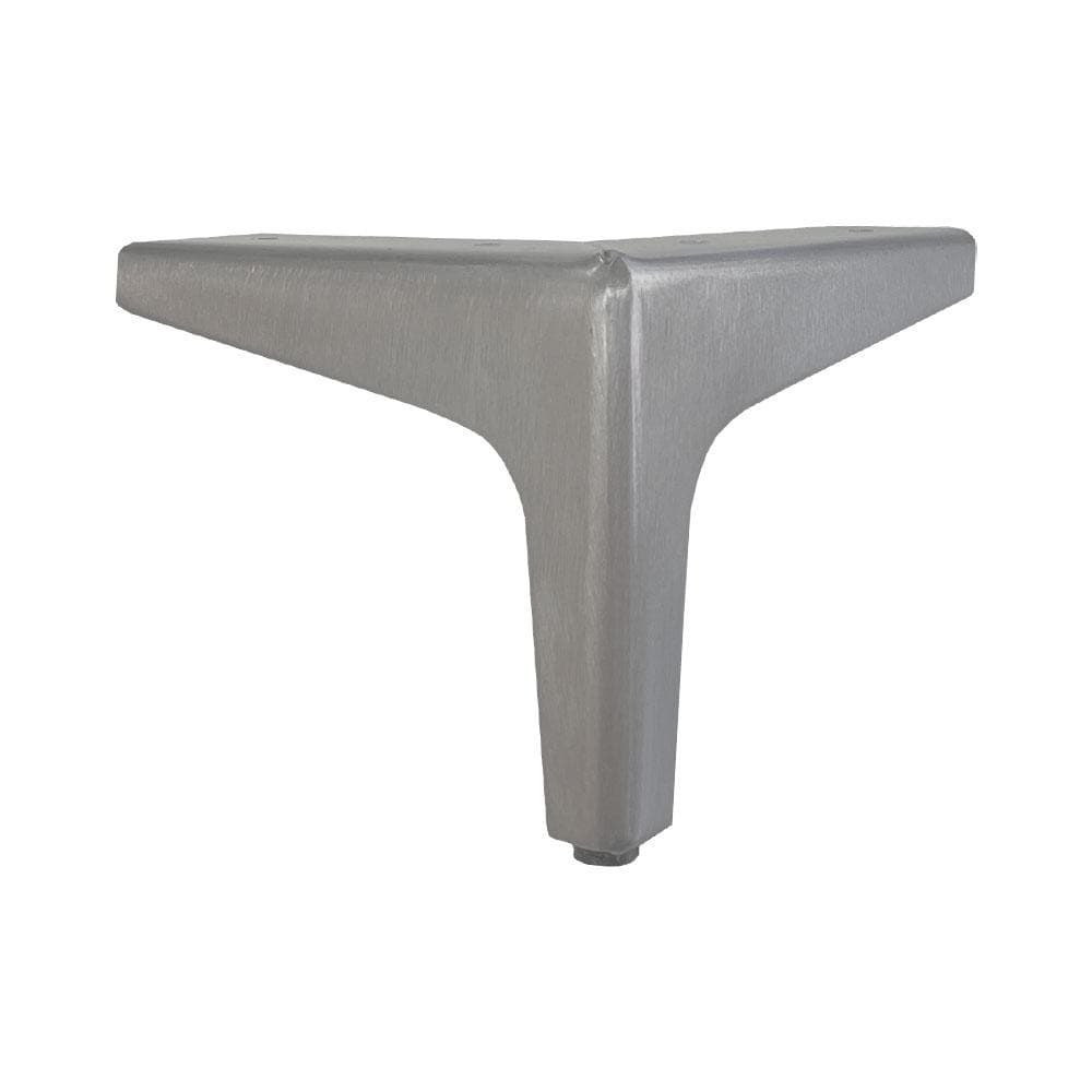 Massief Stalen Hoekpoot in RVS-look – 14×14 cm, 11 cm hoog – Furniture Legs Europe