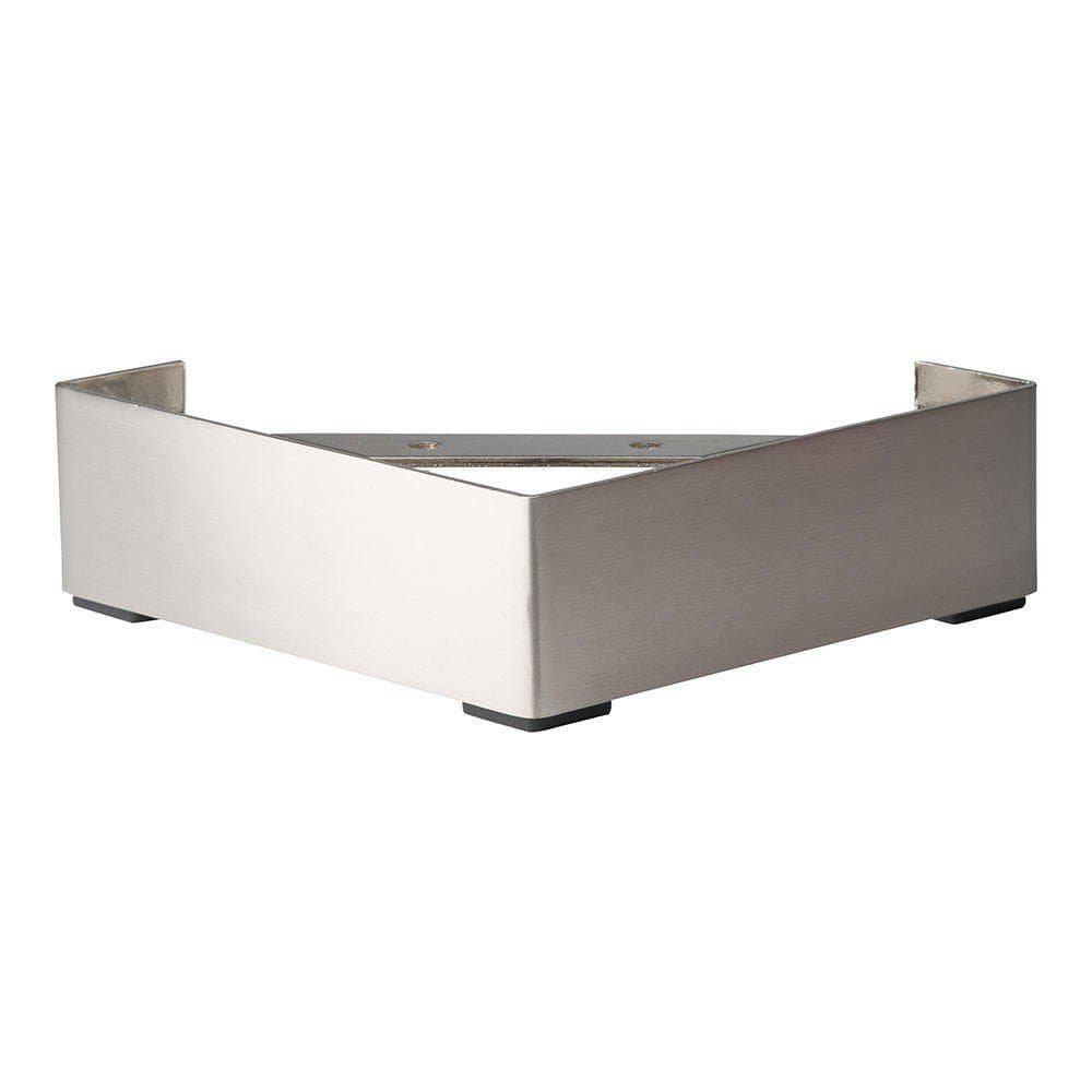 Massief Stalen Meubelpot met RVS Look – 20×20 cm, 6,5 cm Hoog