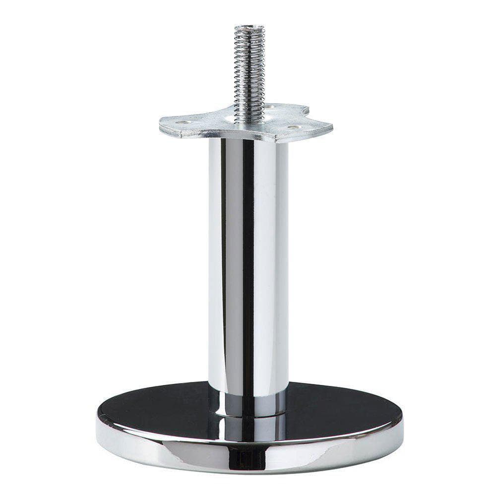 Massief Stalen Meubelpoten in Chroom – 10 cm Hoog, Ø 2,5 cm (M10)
