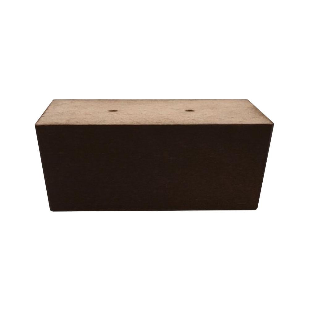Massieve Beukenhouten Meubelpoot – Bruin, Rechthoekig 11 × 7,5 cm, 4,5 cm Hoog