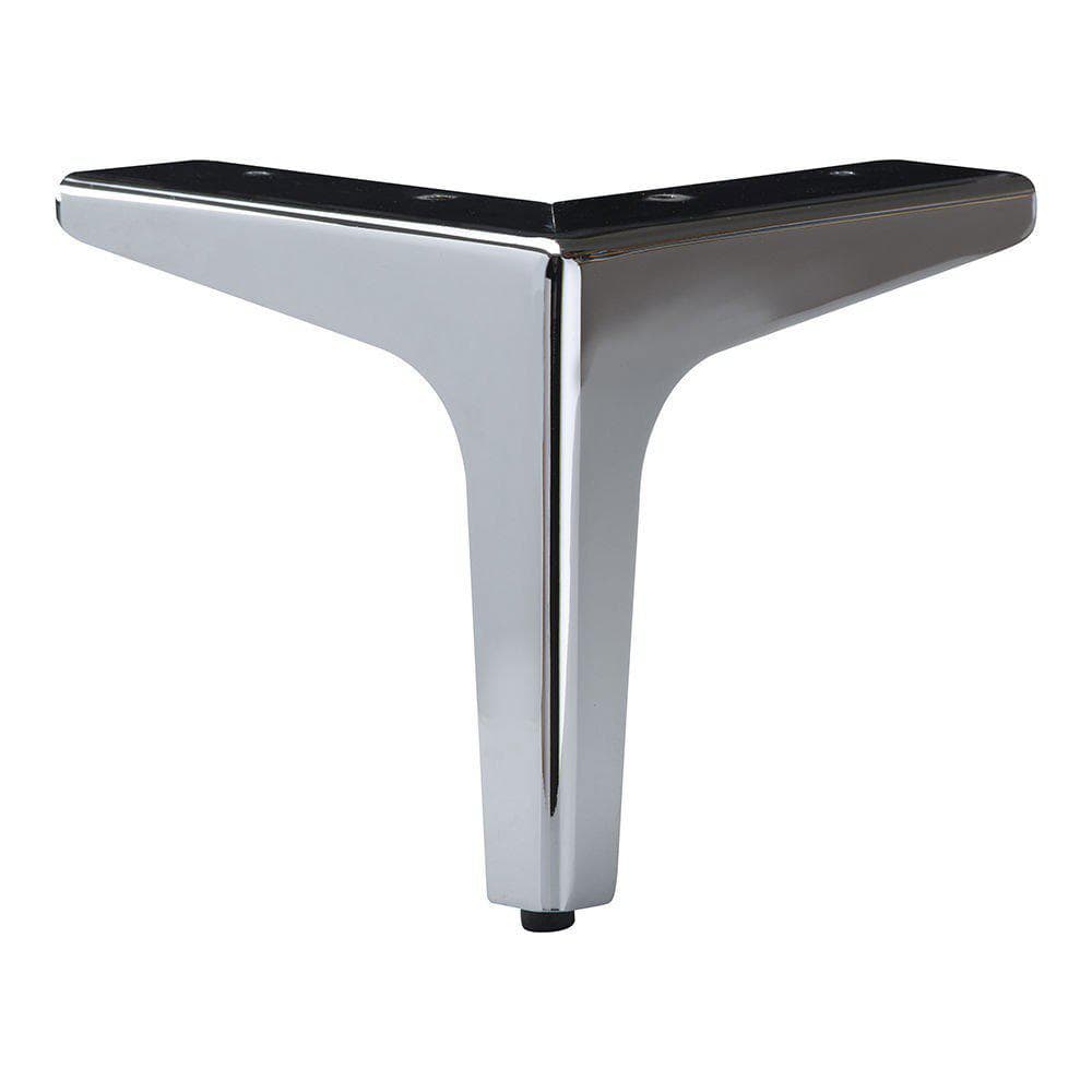 Massieve chroom stalen meubelpoot – 13,5 × 13,5 cm, 13 cm hoog