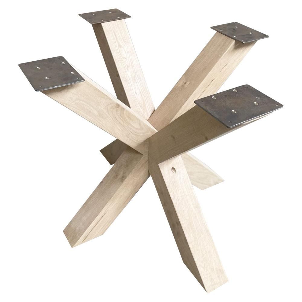Massieve eiken spinpoot 80 × 80 cm – solide steun voor elk interieur