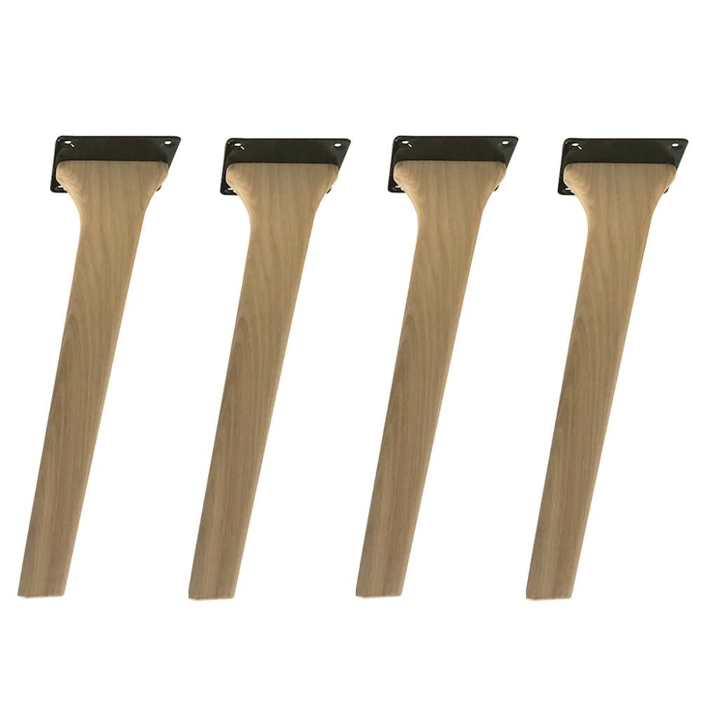 Massieve eiken tafelpoot – 40 cm schuine set van 4 (Furniture Legs Europe)