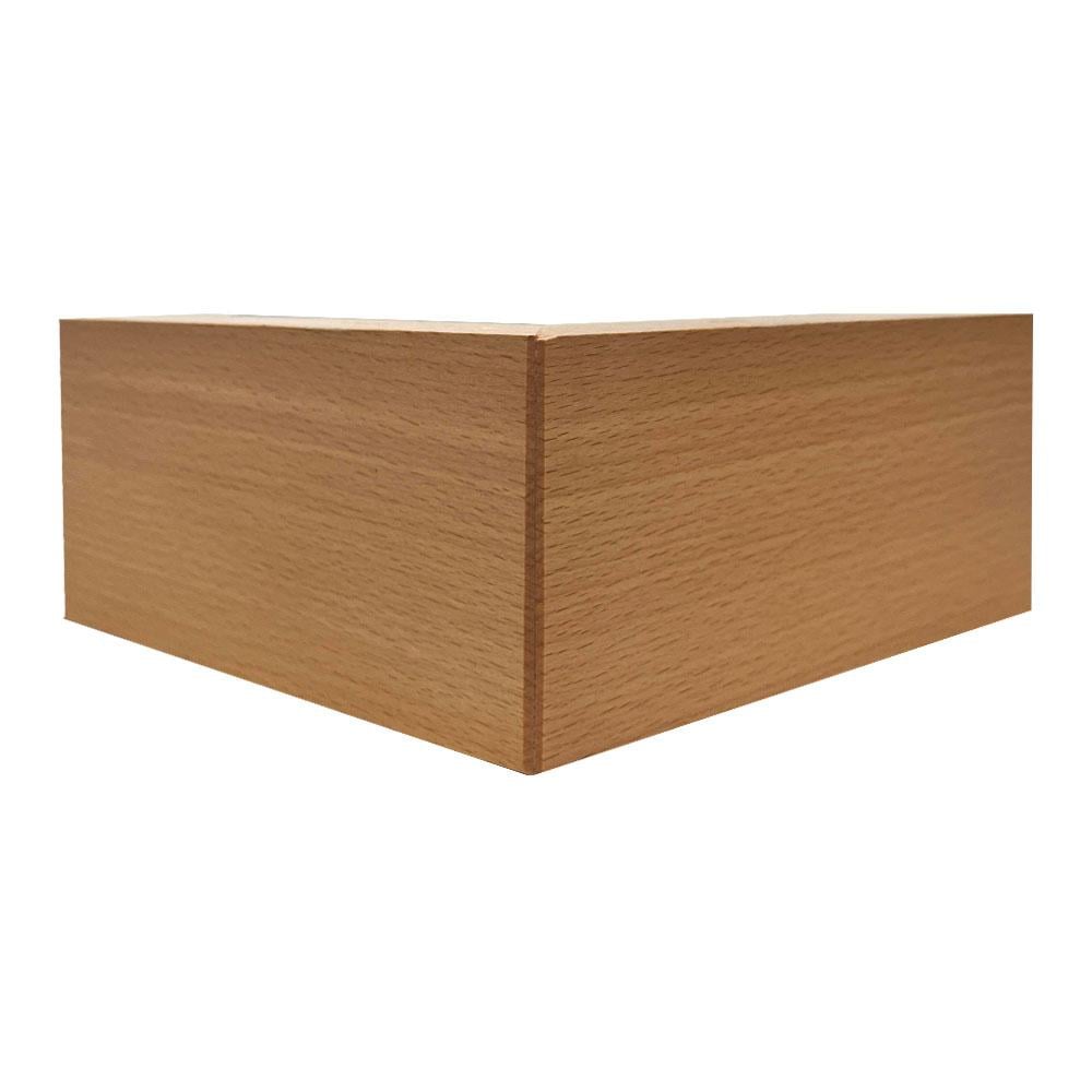 Massieve Houten Hoekpoot 16 × 16 cm – 7 cm Hoog – Furniture Legs Europe