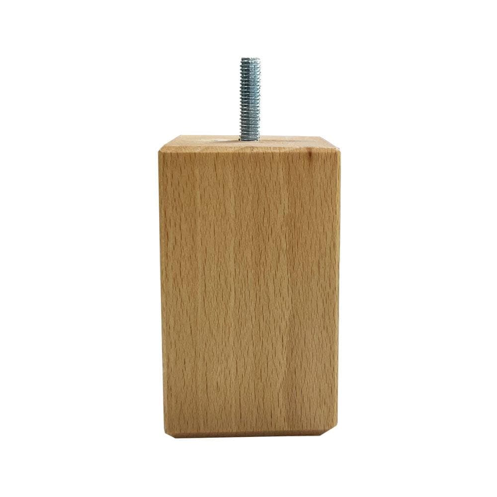 Massieve houten meubelpoot 5 × 5 cm – M8 – Furniture Legs Europe