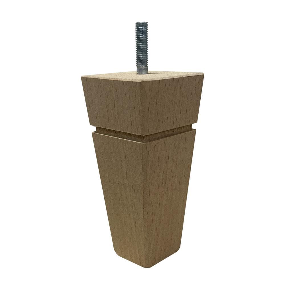Massieve houten meubelpoot M8 – 5,5 × 5,5 cm, 12 cm hoog