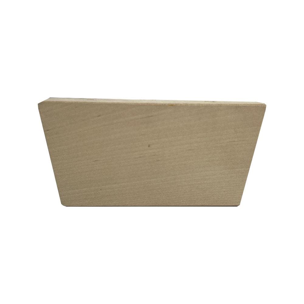 Massieve houten meubelpoot rechthoekig 12,5 × 4 cm – 6 cm hoog | Furniture Legs Europe