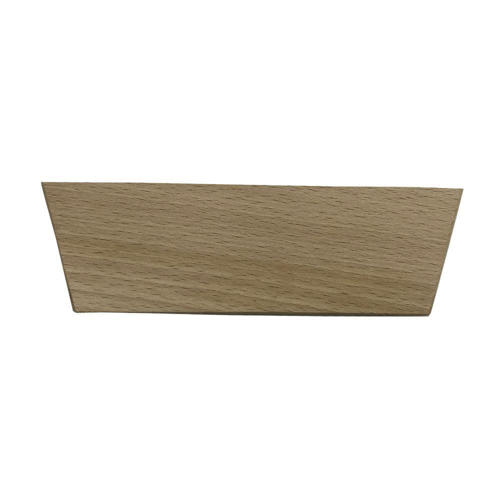 Massieve houten meubelpoot vierkant 16×4,5 cm – 5 cm hoog – natuurlijke houtkleur