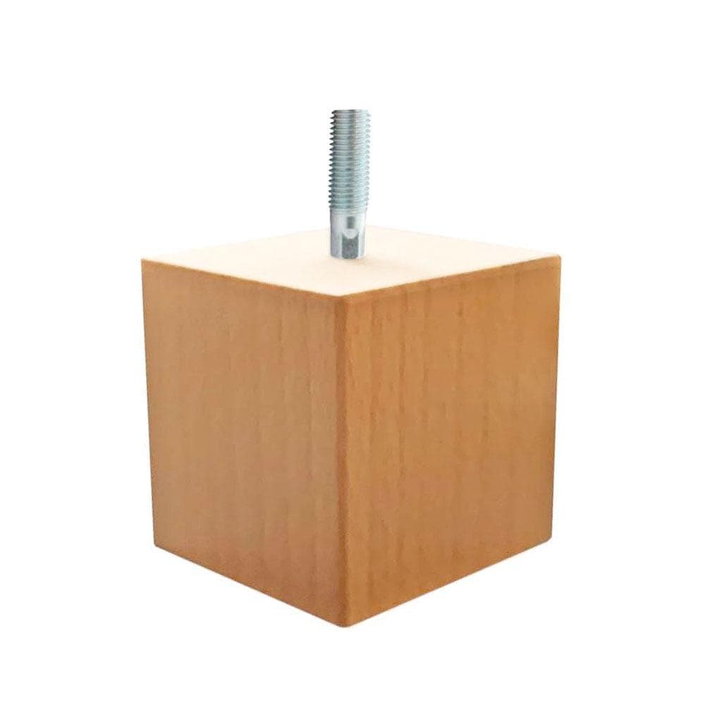 Massieve houten vierkante meubelpoot 5 × 5 cm (hoogte 5 cm) – Furniture Legs Europe (M8)