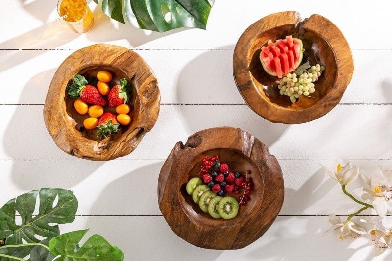 Massieve Natuurhouten Kom 30 cm – Nature Root van Invicta Interior
