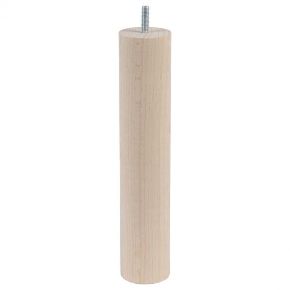 Massieve ronde houten meubelpoot Ø 4 cm – 26 cm hoog (M8)