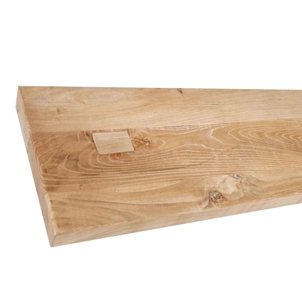 Massieve wandplank van iepenhout – 80 × 24,5 cm, 4 cm dik