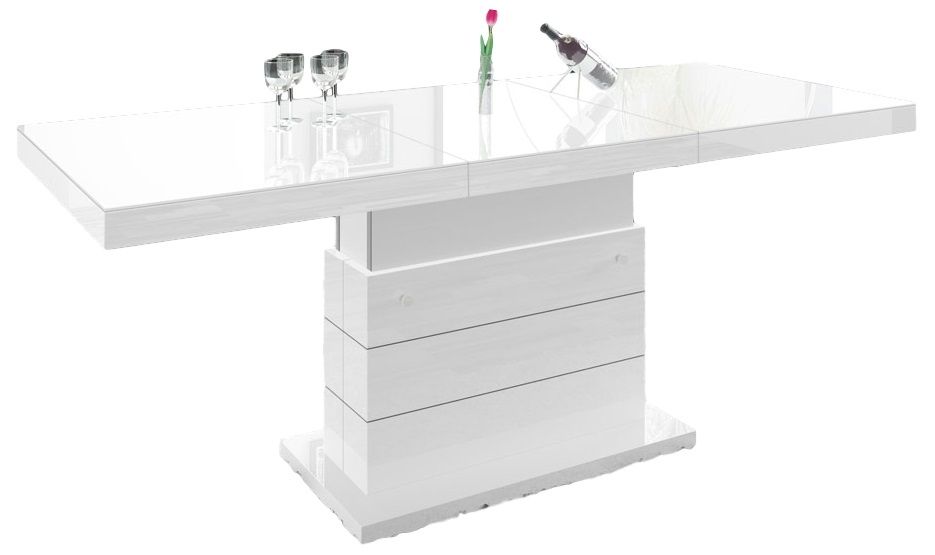 Matera Lux: Uitschuifbare salontafel in hoogglans wit – stijlvol & functioneel