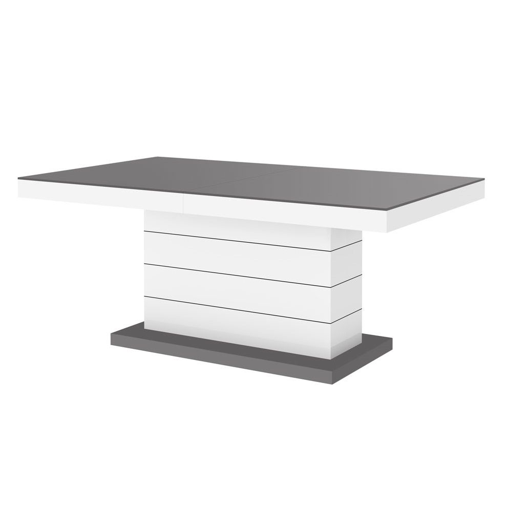 Matera Lux uitschuifbare salontafel – stijlvol en functioneel in mat grijs & wit