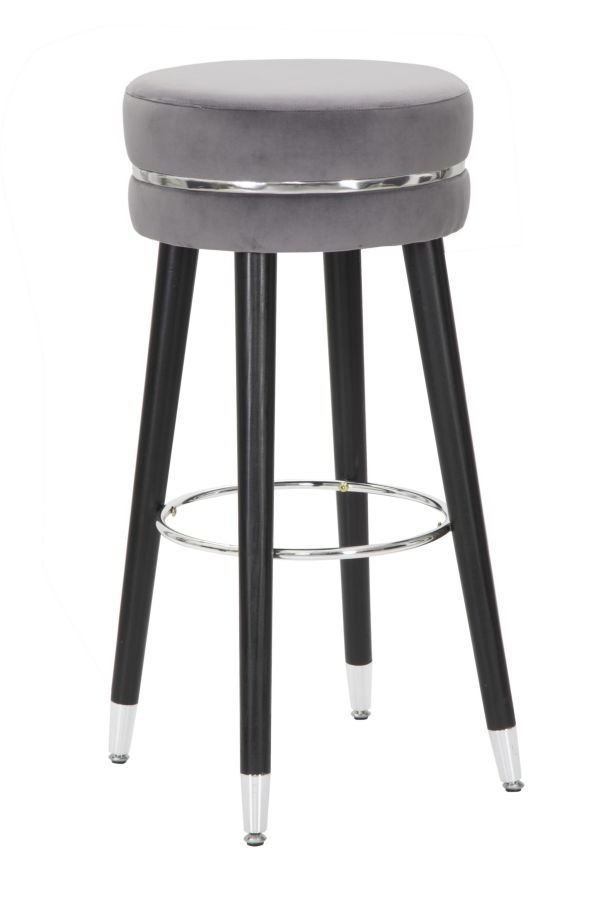 Mauro Ferretti Barkruk Paris Grigio/Zilver – Moderne Elegantie voor uw Eethoek
