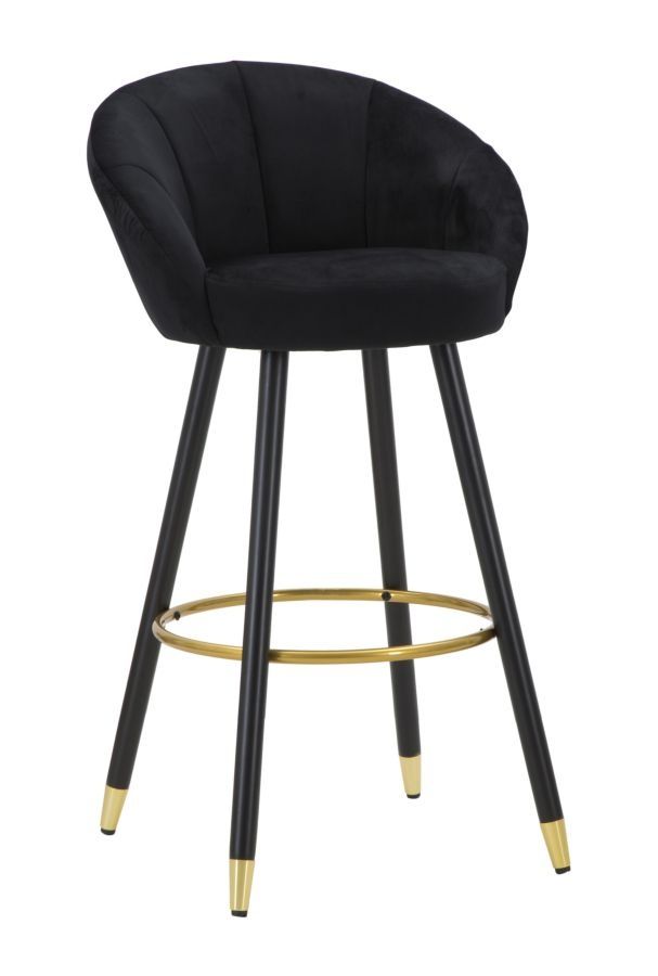 Mauro Ferretti Barkruk Praag – Strakke Zwarte Designkruk (55 × 56 × 104 cm)