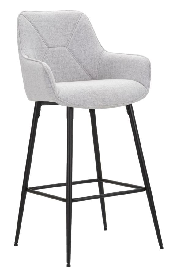 Mauro Ferretti Barkrukken Set – Grijze Set van 2 (55 × 55 × 109 cm)