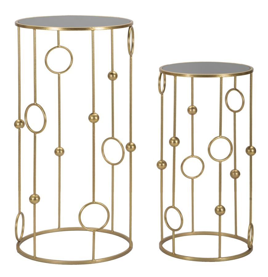 Mauro Ferretti Bijzettafel Set 2 stuks – Moderne ronde tafels Ø 50 × 100 cm