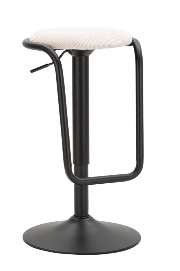 Mauro Ferretti Destiny Witte Barkruk met Lift – Ø 41 × 61‑83 cm